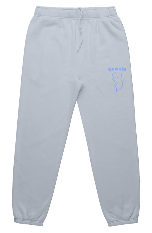 AW Blue Sweatpants designed for comfort and style, perfect for lounging or casual outings.